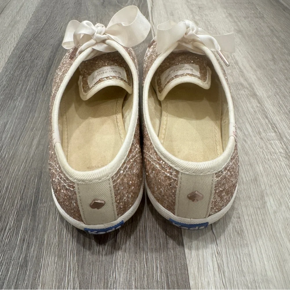 Kate Spade Keds Glitter Sneakers 6 Pink Bridal Wedding Bridesmaid Valentines